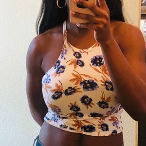 Wet Seal Medium Floral Crop Top